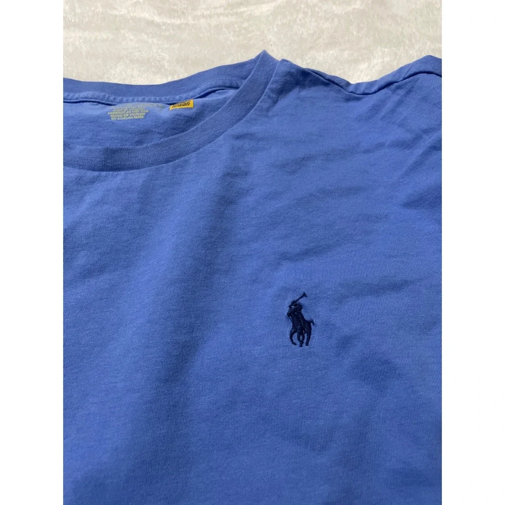 Polo Ralph Lauren T-Shirt Mens XL Blue Classic Fit Cotton Pony Logo Short Sleeve